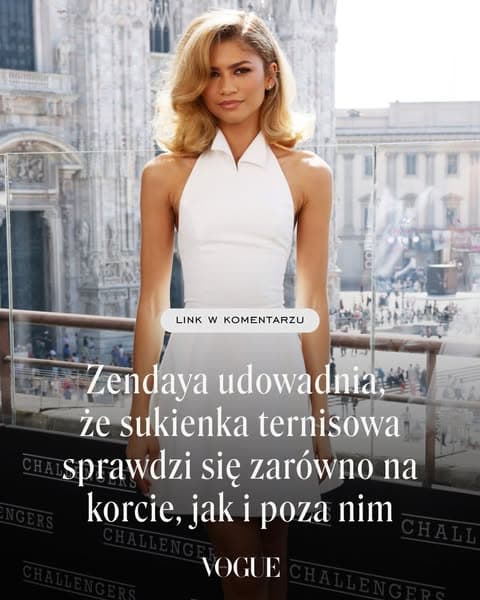 Zendaya udowadnia, że sukienka ternisowa sprawdzi się zarówno na korcie, jak i poza nim