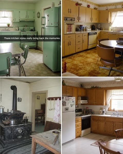 32+ Rare Photos Of Kitchen Trends Through The Decades