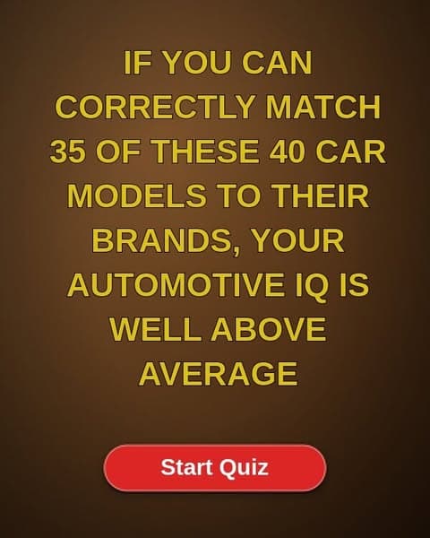 Think You Know Cars? Matching All 40 Models To Their Brands Takes A Sharp Mind