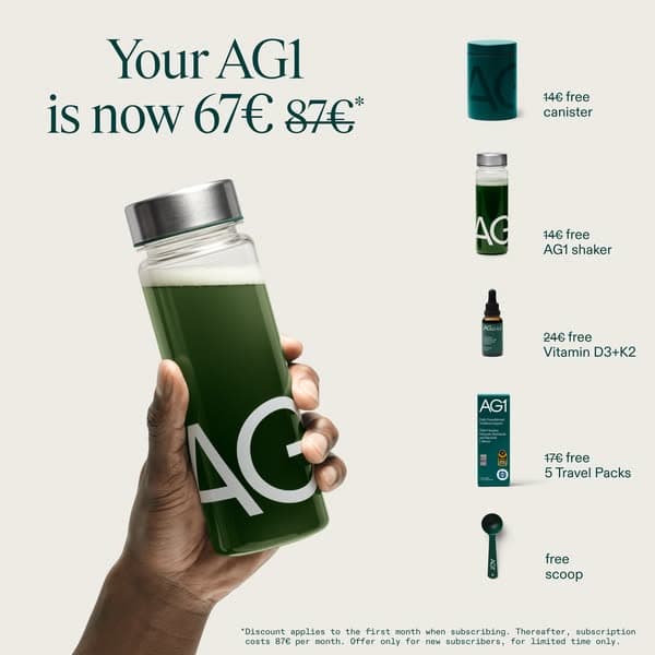 Upgrade Your Routine: Save €20 on your AG1 Welcome Kit