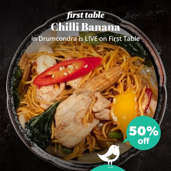 Chilli Banana: 50% off with First Table