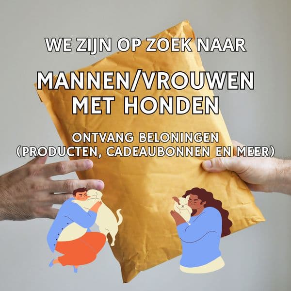 We zoeken: Mannen/Vrouwen met honden in België. Ontvang uw eerste beloningen!