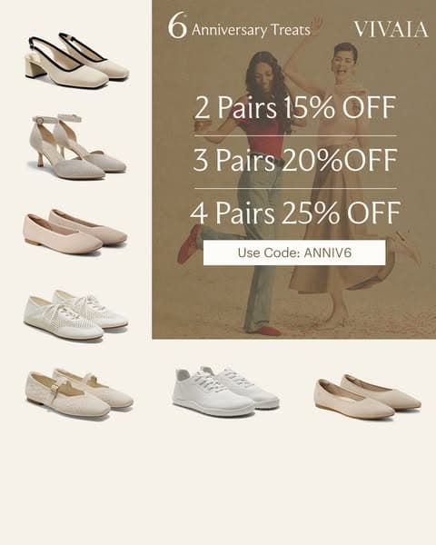 VIVAIA 6th Anniversary: Save Up to 25% Off!