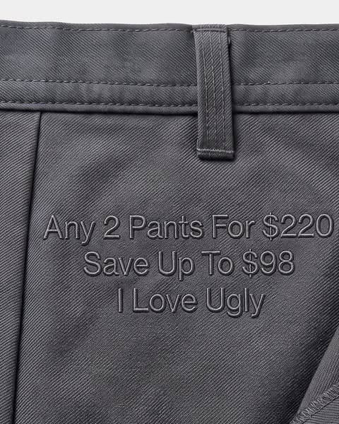 Two Pants. $220. Foundation Sorted.