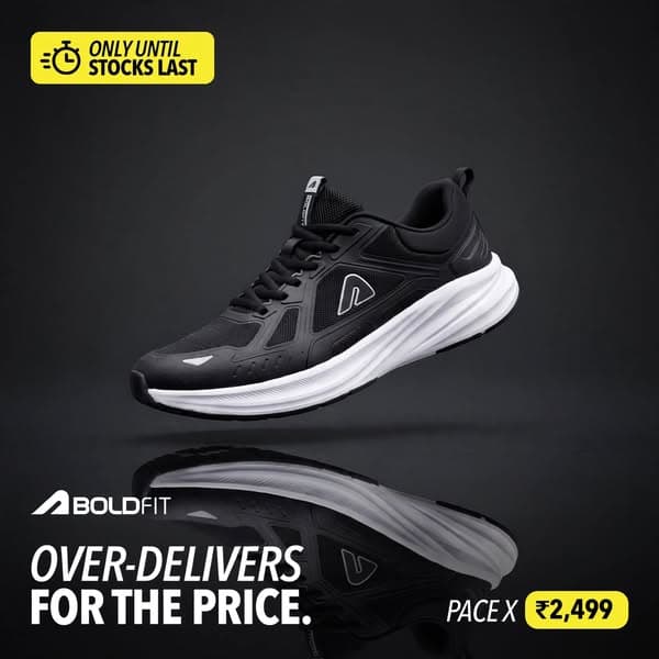 PaceX Men's Shoes - Black White