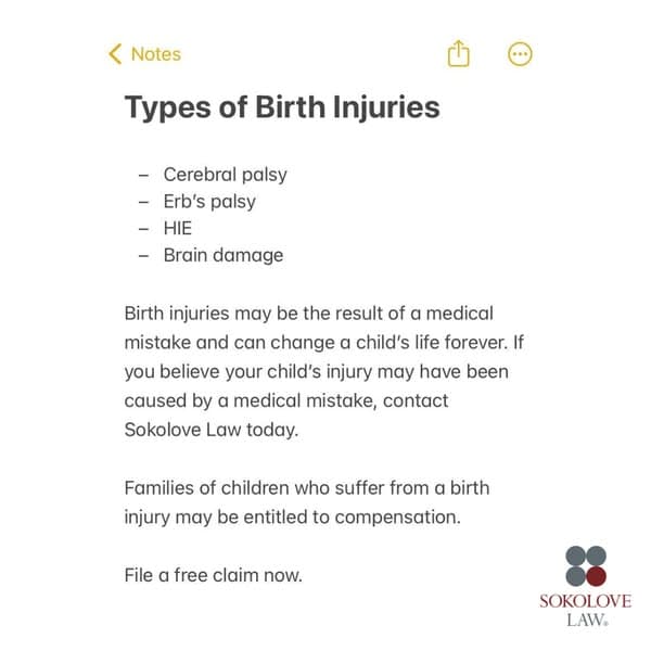Birth Injury Claim
