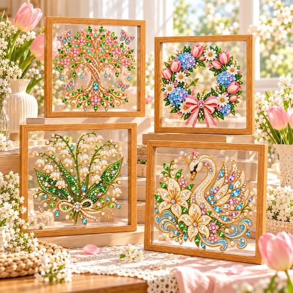 New Sparkling Clear Acrylic Pearl & Diamond Art Kits🔥On Sale🔥