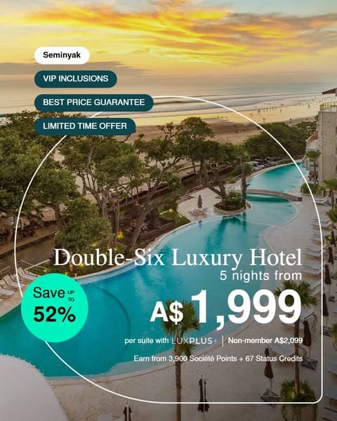 Double-Six Luxury Hotel Bali 👌