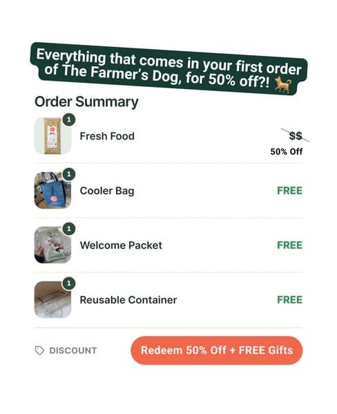 Vet-Developed Peace of Mind: 50% Off The Farmer’s Dog