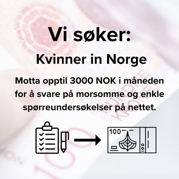 Vi søker etter kvinnelige deltakere - alt du får er ditt!