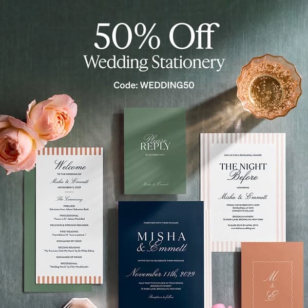 Use code WEDDING50