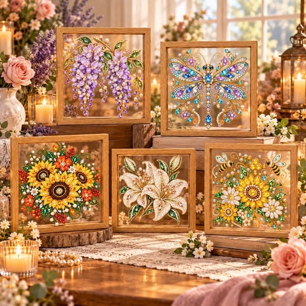New Sparkling Clear Acrylic Pearl & Diamond Art Kits🔥On Sale🔥