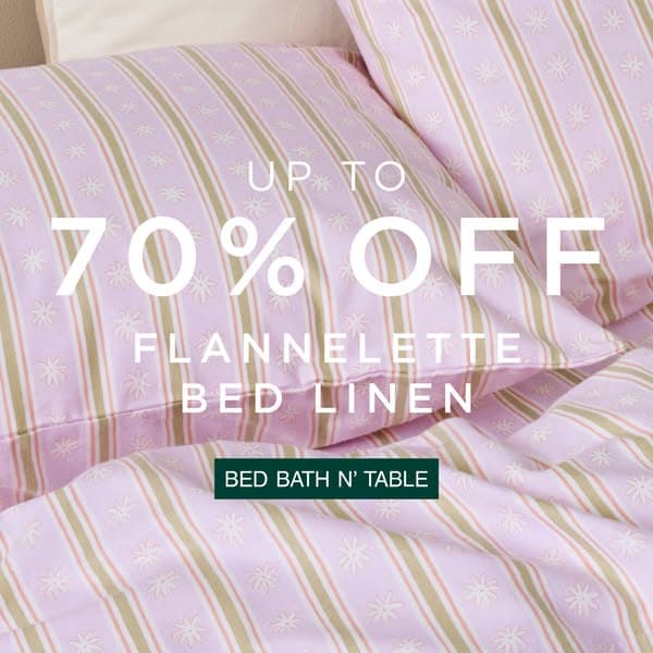 Up to 70% Off Flannelette Sheets