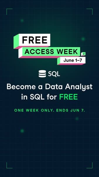One Week Only: Learn SQL for Free