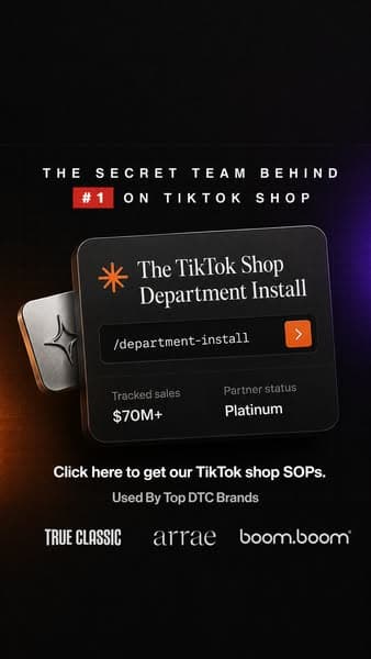 The team behind #1 on TikTok Shop. Get the SOPs Now.