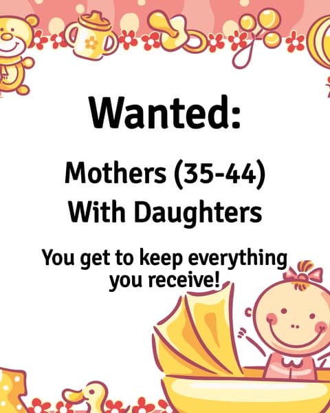 Wanted! Mothers (35-44) in the US! Join today!