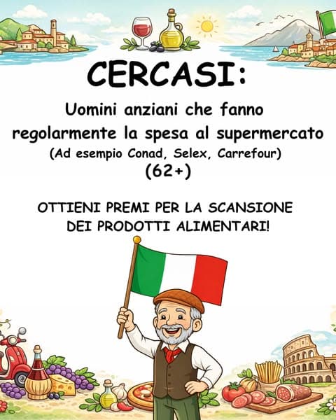 Cercasi: Uomini anziani in Italia! Iscriviti oggi stesso!