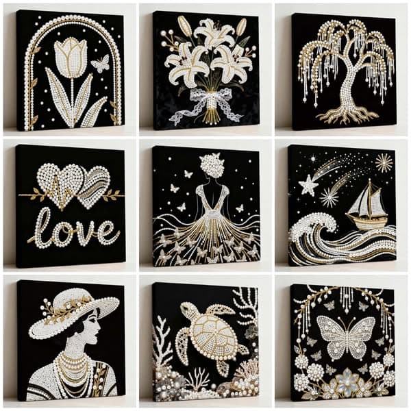 ✨Pre-Framed DIY Handcrafted Pearl Art Kits👉