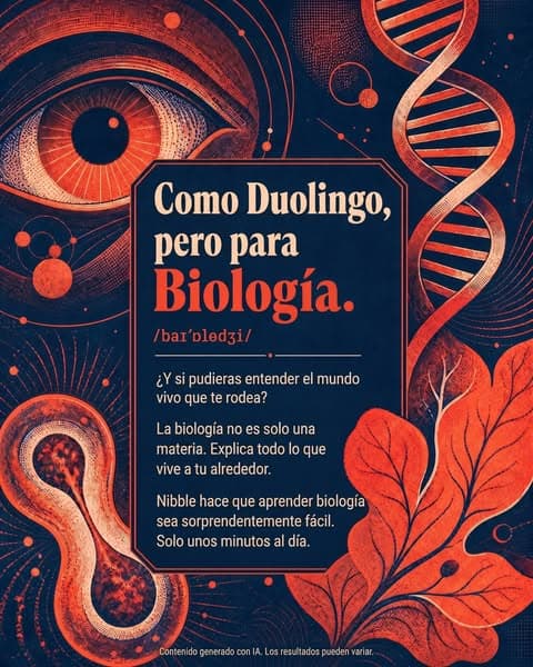 🔬 ¡Biología en pequeños fragmentos!