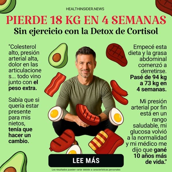 Detox de Cortisol para hombres y mujeres mayores de 40 años