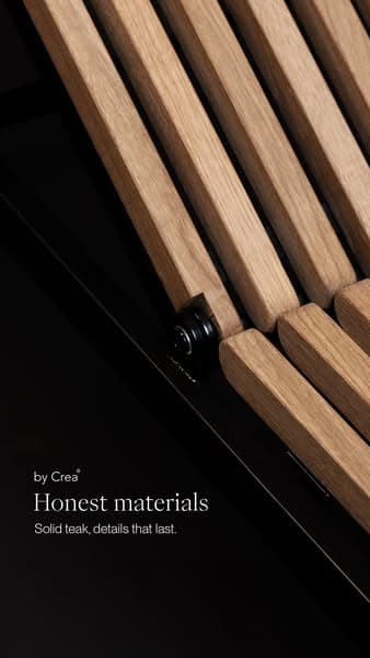 Solid teak. Details that last.