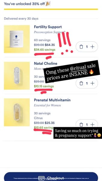 Simplify Your Pregnancy Routine with up to 35% Off Ritual 💛