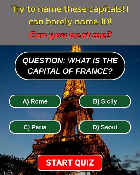 Guess the World Capitals: Most People Fail Miserably