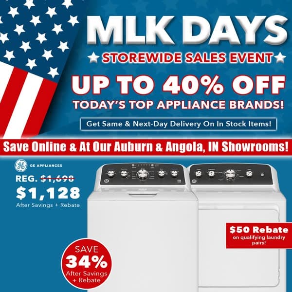 MLK Days Deals 🤩 Save On Laundry Appliances!