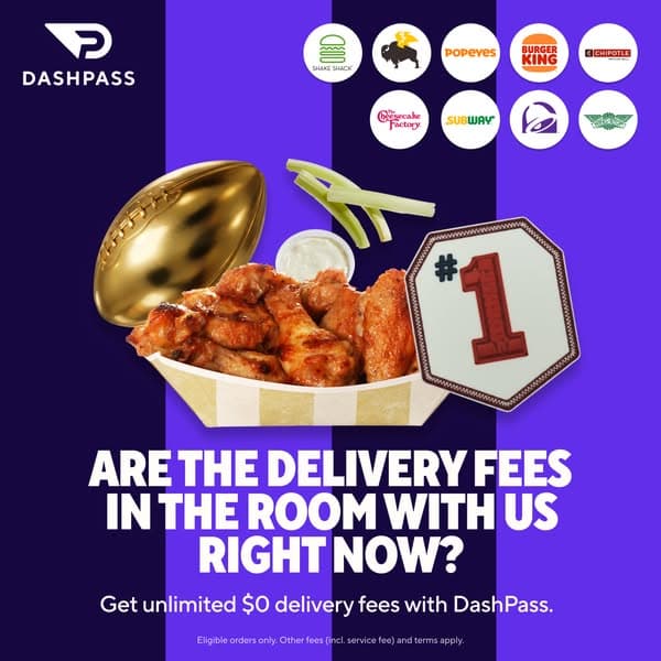 Unlimited $0 delivery fees