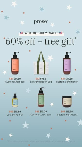 4th of July 60% Off Sale