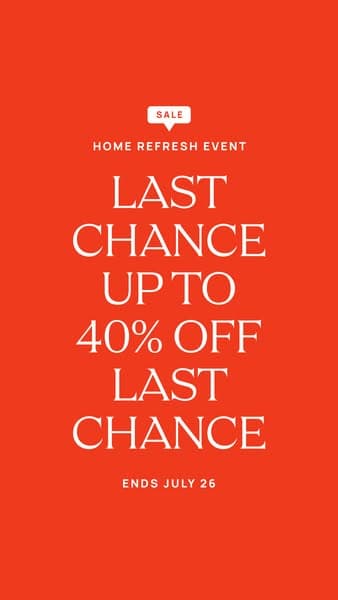 Last Chance To Save Up to 40% off.