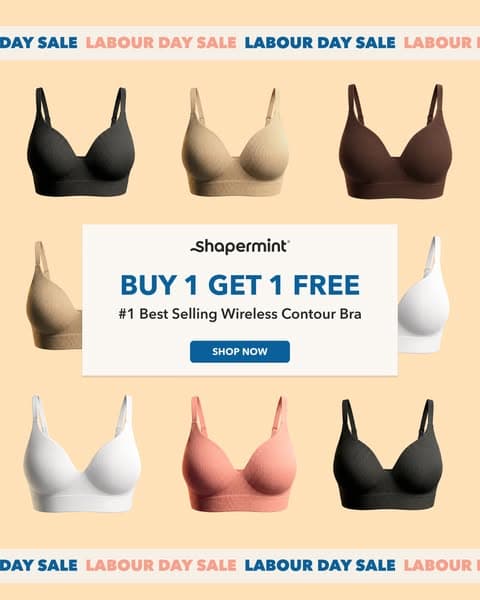Labour Day Sale: Free 2nd Bra