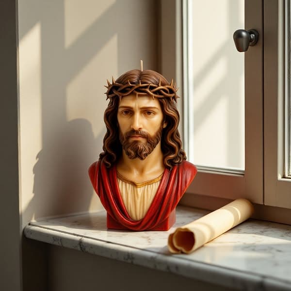 Crown Jesus Candle Mold Silicone Mold With Realistic Texture Reusable And For Candle Plaster Crafts Perfect For Home Decoration Diy Gifts And Art Lovers, Christmas Decor