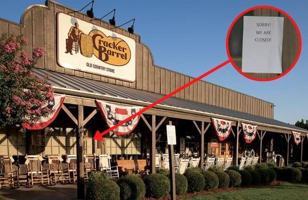 Cracker Barrel Is Closing The Following Locations