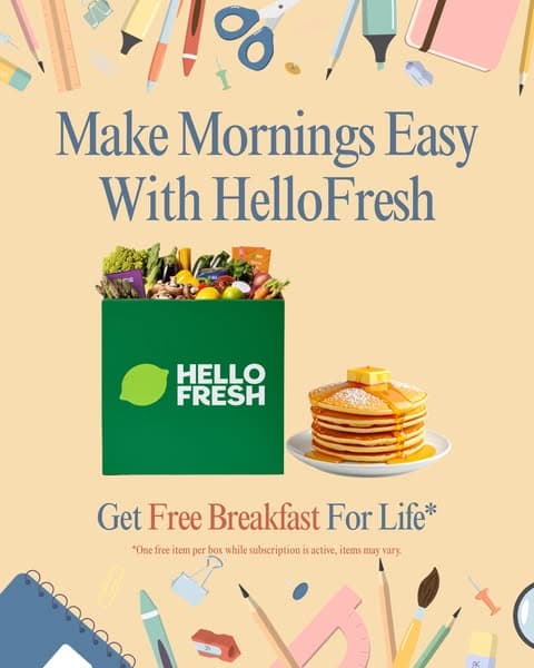 Free Breakfast for Life w/ code TQE20FMB