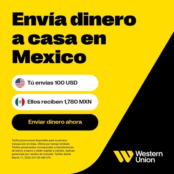 Envía dinero con Western Union