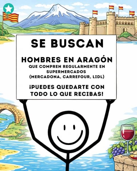 ‼️Se buscan: hombres en Aragón. ¡Reciba recompensas por participar!💰