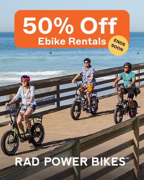 50% off Rad Ebike Rentals 😎