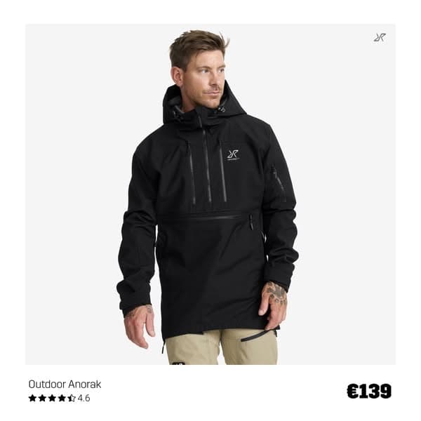 Outdoor Anorak Herren Black