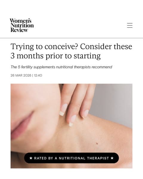 Nutritional Therapist Reveals Top Fertility Support Picks