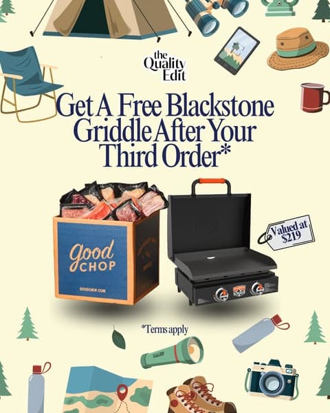 Use Code BKS3TQE to Get a Free 22" Blackstone Griddle!