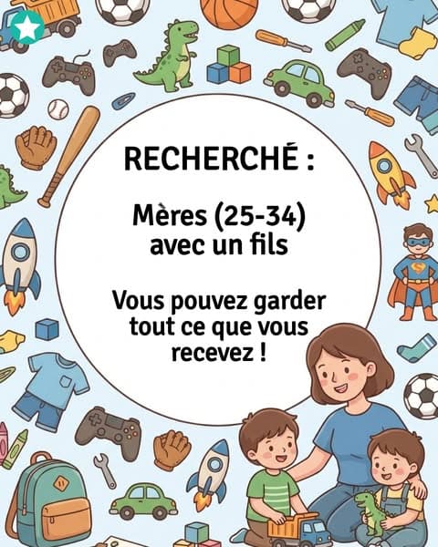 Recherché: Mères en France (25-34 ans). Toutes les récompenses vous reviennent !