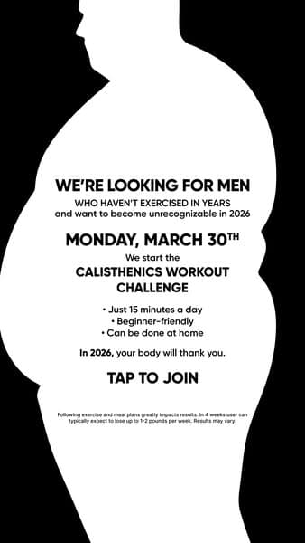 For Big Guys:
💪 Start Fifteen Today.
🏋️ Build Steady Strength.