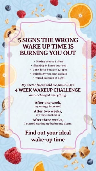 5 SIGNS THE WRONG WAKE UP TIME IS BURNIN