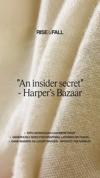 Rise & Fall's best-selling oversized cashmere wrap.