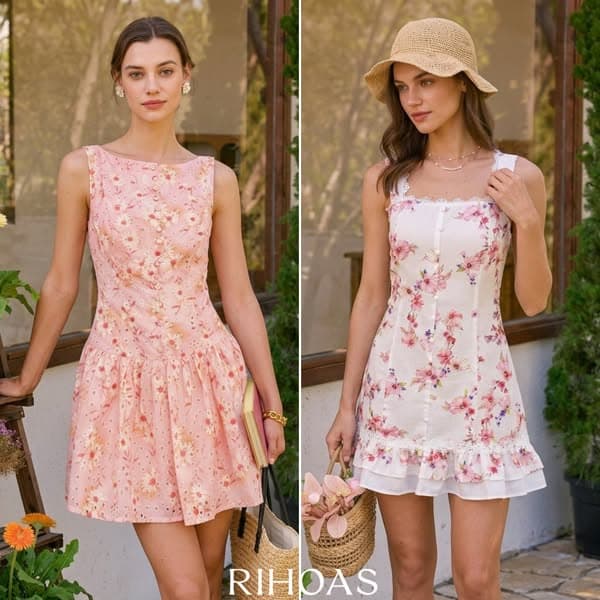 #Pink Floral Dresses