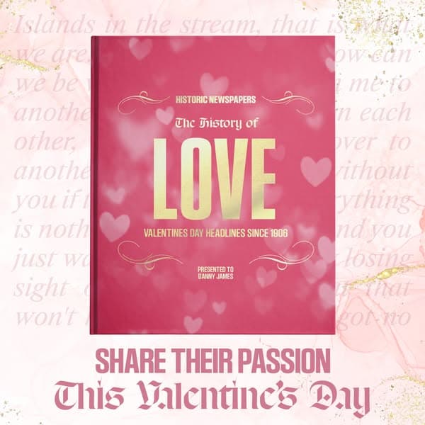 The History of Love Newspaper Book | Historic Newspapers