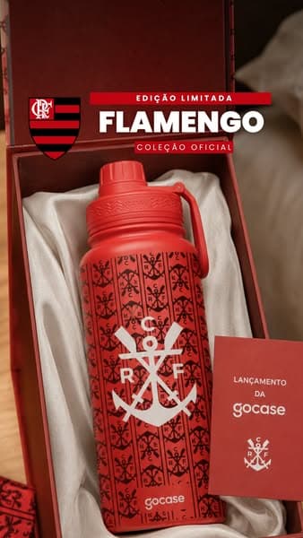 Garrafa Térmica Fresh + Ebook - Flamengo - Uniforme 3 Personalizado - 2026 - Gocase