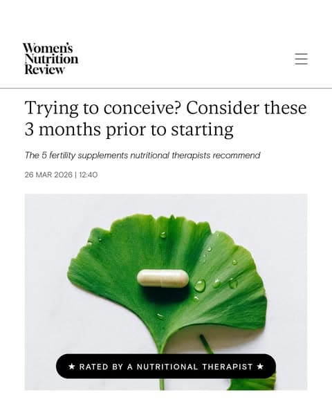 Nutritional Therapist Reveals Top Fertility Support Picks