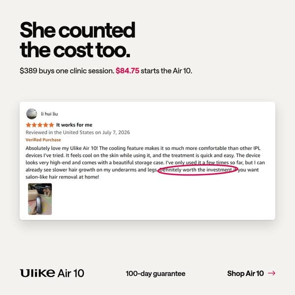 Say Goodbye to Hair - Shop Ulike Air10’s Fast & Painless Hair Removal Now!